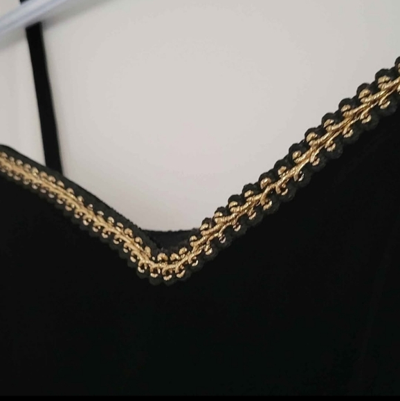 SEXY 90's Les Robes Galleria Black Velvet Luxurious Evening Dress Size 9/10 - Picture 3 of 9